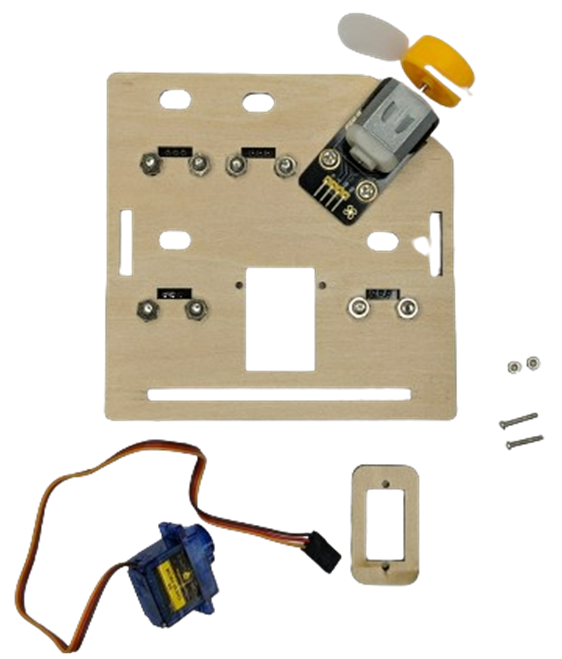 BrainSense inside view of front panel with fan